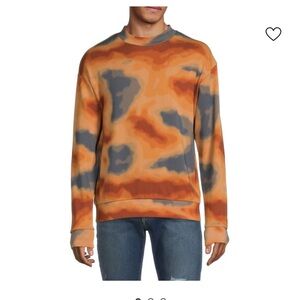 Scotch & Soda Men's Orange and Gray Crewneck Sweater